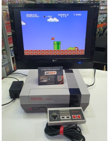 Consola Nintendo NES + Mando Original + Cable RF Original + Fuente Original