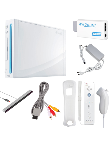 Consola Wii + Mando Nuevo + Adaptador HDMI + Juego - Wii de segunda mano