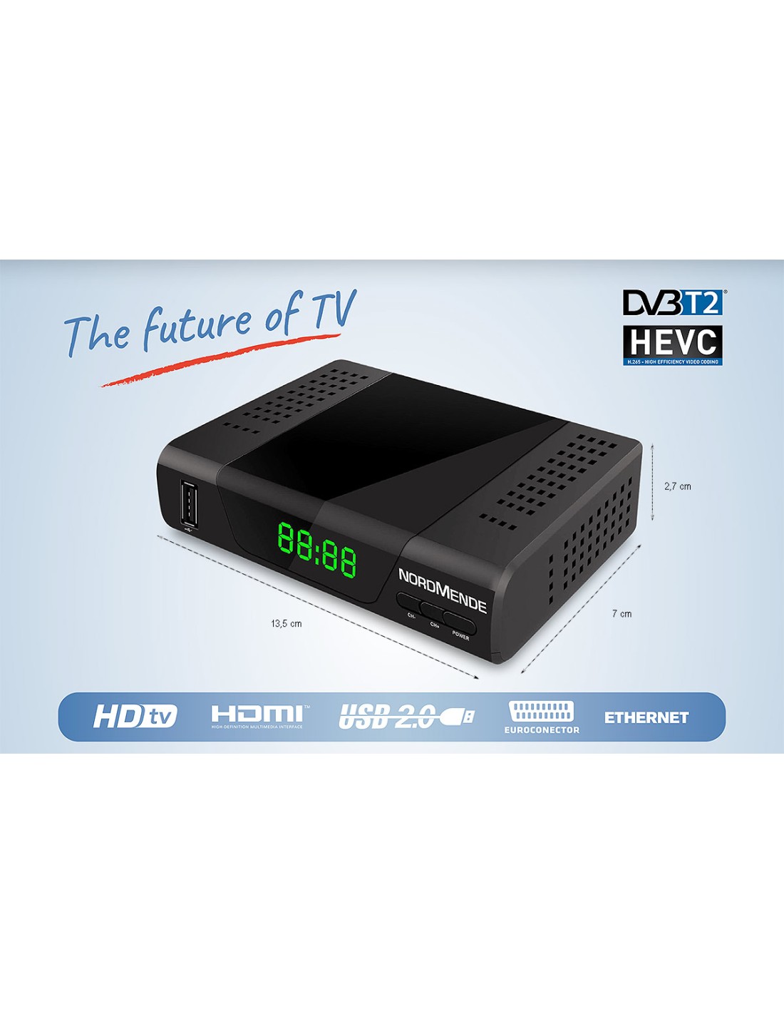 Receptor TDT HD NordMende DVB-T2