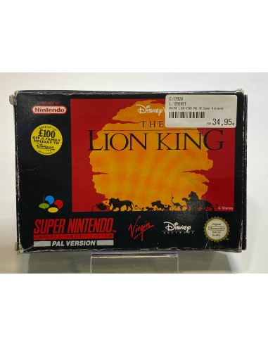 The Lion King - Pal UK - Caja - Super Nintendo - El Rey León