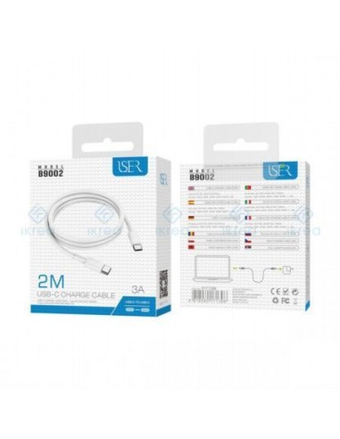 Cable USB-C a USB-C 2M 3A ISER B9002