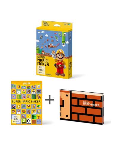 Super Mario Maker - Juego + Artbook - Incluye caja de cartón exterior - Wii U