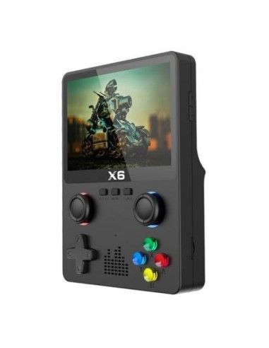 Consola Portátil Juegos Retro X6 - 11 simuladores - Pantalla IPS 3,5" - Color Negra